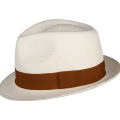 Fashion Chapeau Trilby Panama décoloré-toffee Femme/Homme Chapeaux Trilby|Chapeaux Fedora