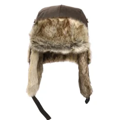 Best Sale Chapka en Coton à Effet Usé marron Homme Chapeaux Hiver